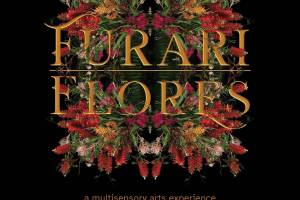 Cover for the catalogue 'Furari Flores' (Stealing Flowers) by Cara-Ann Simpson, a mulit-sensory art experience exploring the wonder of plants